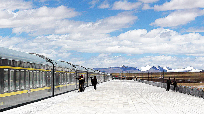 Taking train to Tibet