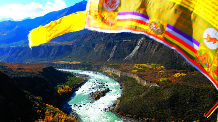 Yarlung Tsangpo Valley in Tibet