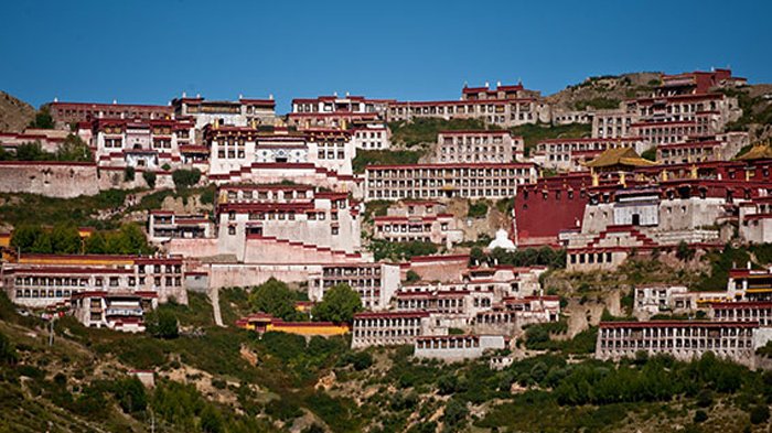 Ganden Monastery in May