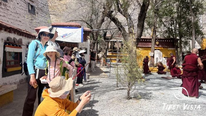watching Tibetan Monks debate in Sera Monastery