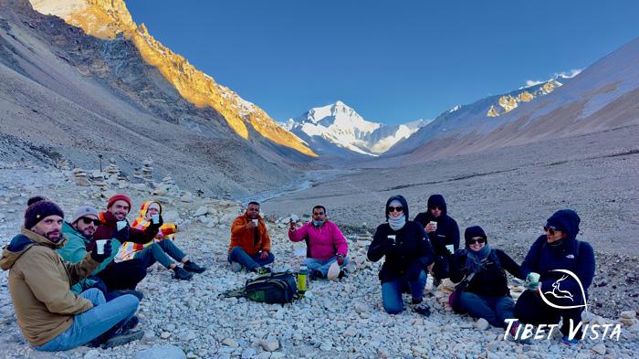 Enjoy Mount Everest sunrise at Tibet Everest Base Camp in winter