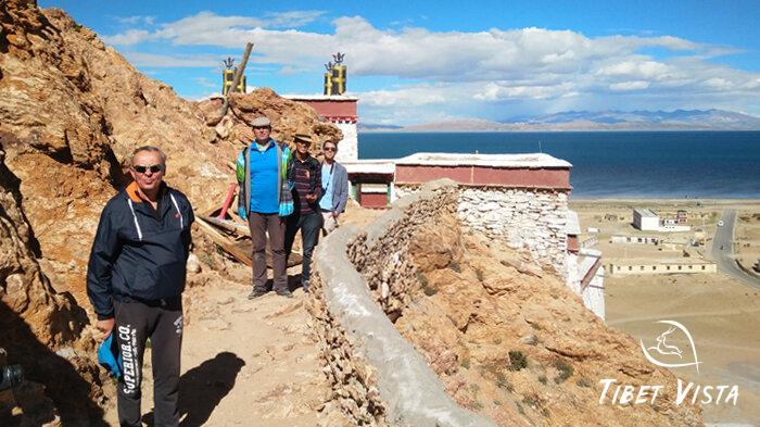 Kailash and Manasarovar from the lakeside monastery