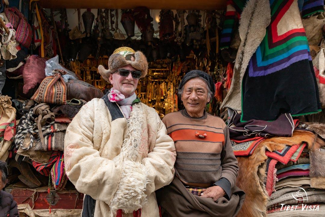 Bought Tibetan nomaic clothes in Lhasa