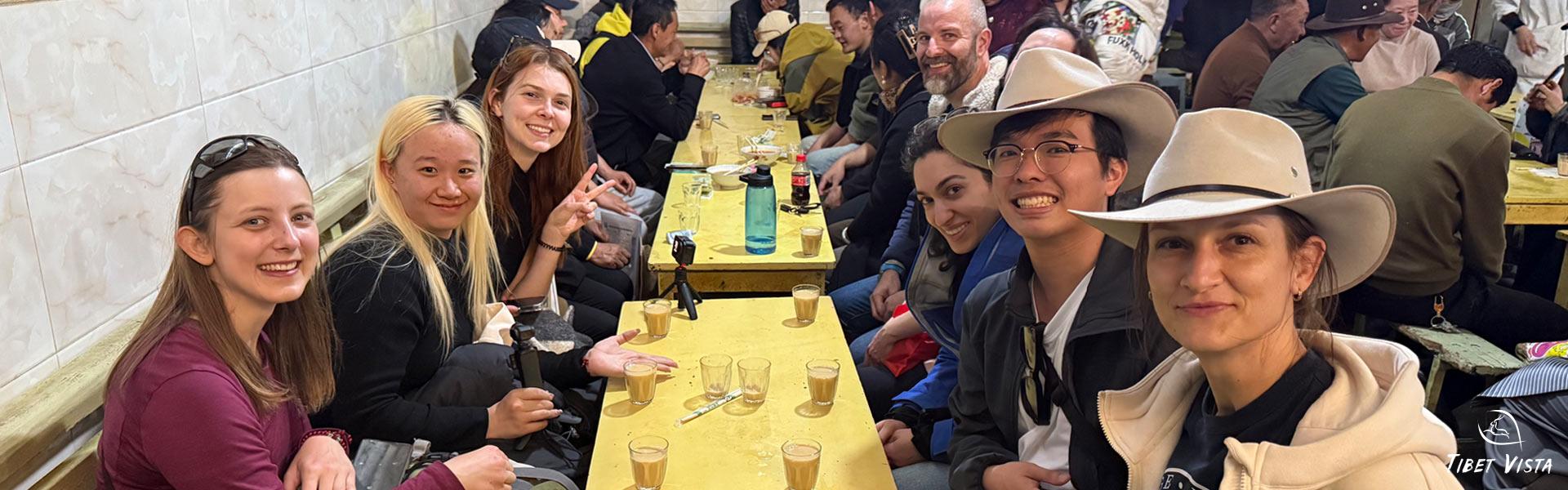 dine at local tibetan tea house in lhasa