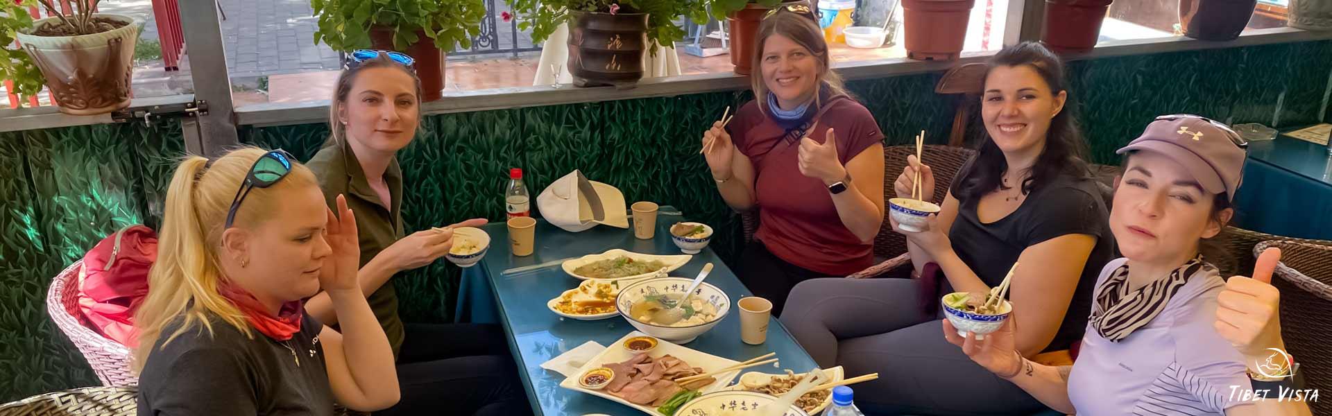 dine in lhasa street in july