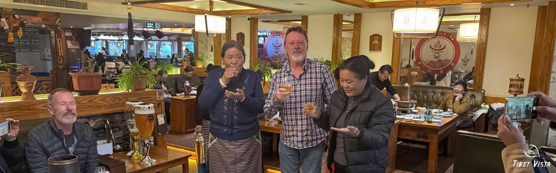 drink tibetan beer lhasa restaurant in sep