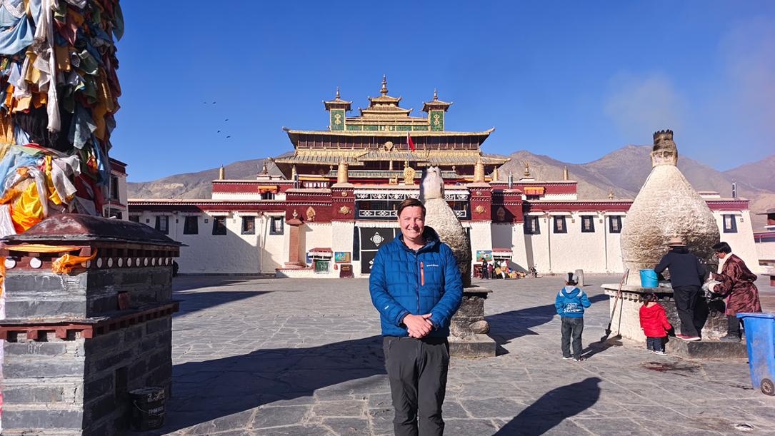 explore samye monastery during golden autumn season