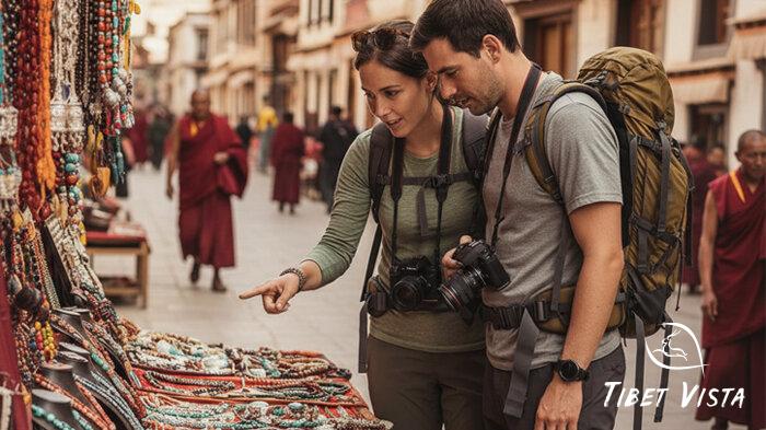 Our guests are exploring jewelry shops in Lhasa
