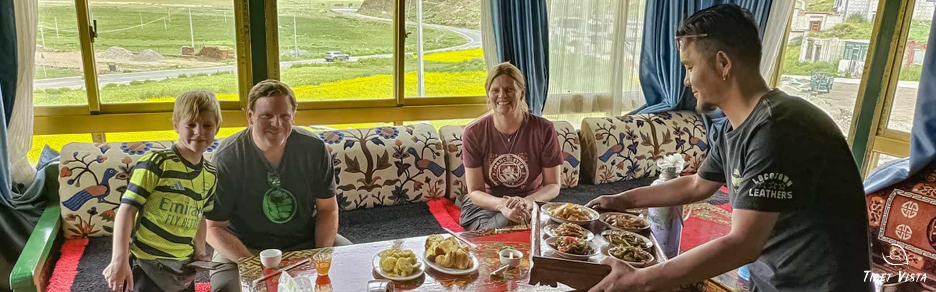 family travel in tibet in aug