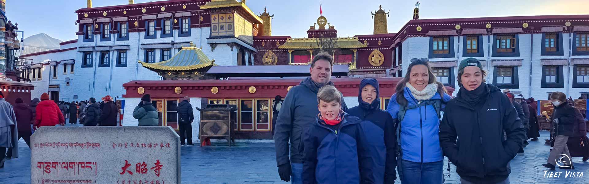 family visit to jokhang temple in dec