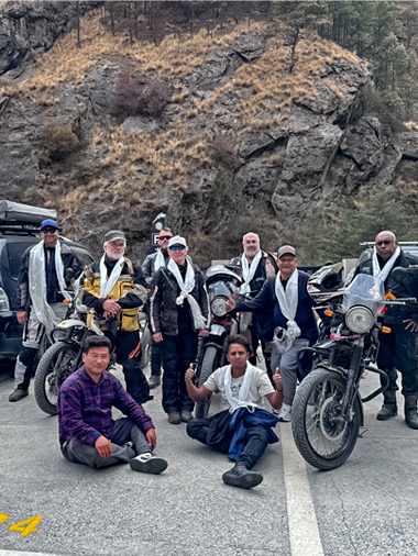our local tibetan guide greet our guests from nepal