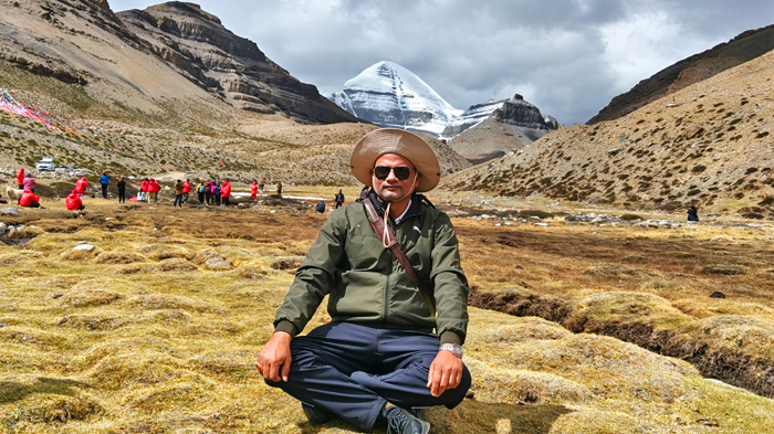 meditation before the holy Mt. Kailash