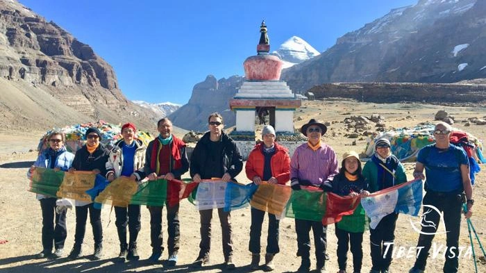 Our guests trekking around Mount Kailash