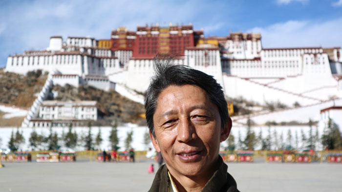 Mr. Kunga shot in fron of Potala Place, Lhasa
