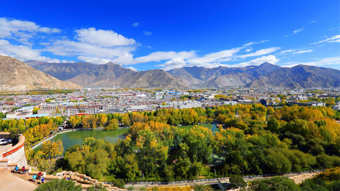 Lhasa city in summer