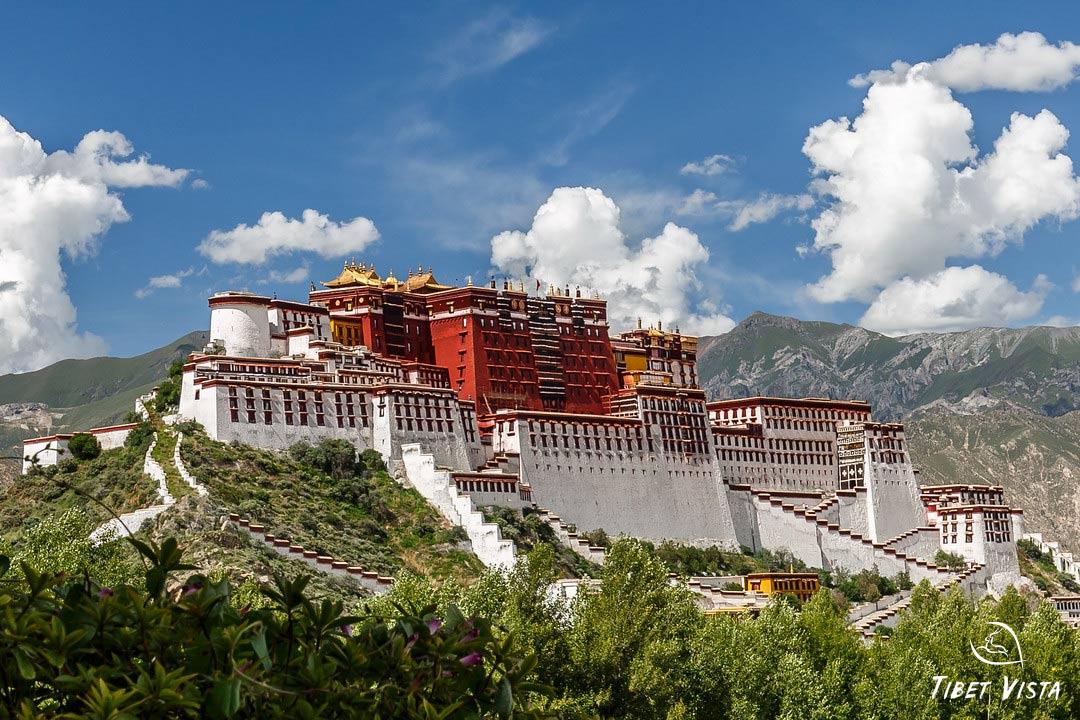 Majestic Potala Palace atop the Red Hill in Lhasa