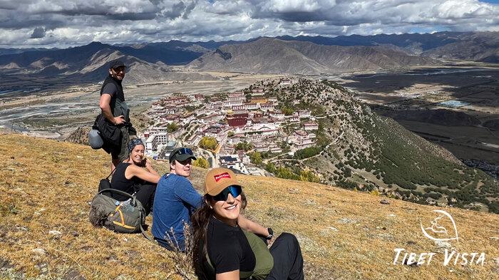 Our guests admired the amazing Ganden Monastery