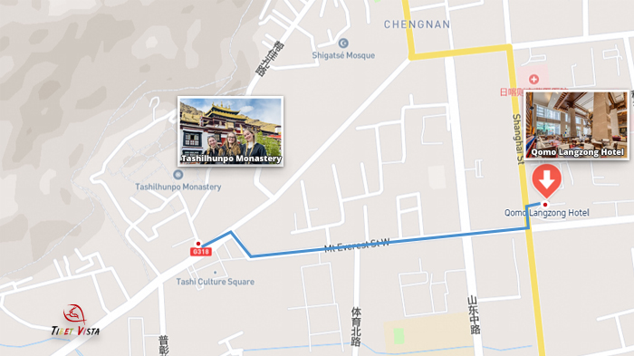 Qomo Langzong Hotel&rsquo;s prime location makes it an ideal base for exploring Shigatse