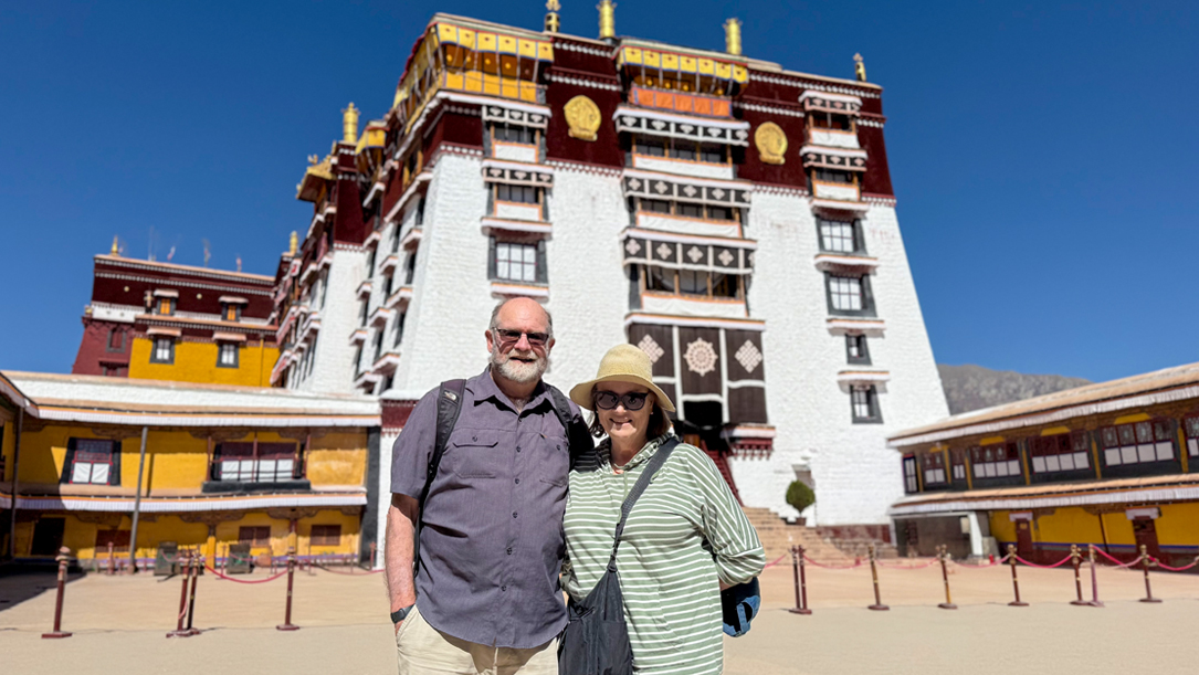 senior travelers explored potala palace in lhasa