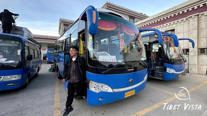 The spacious and clean Shigatse to Gyirong town bus