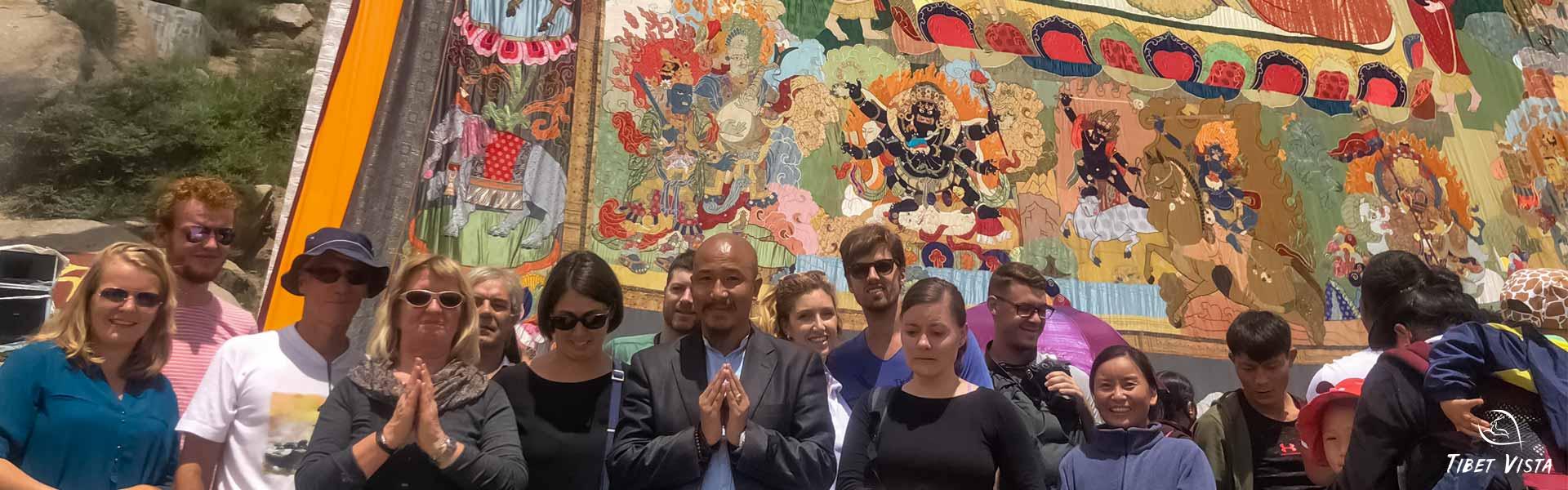 join shoton festival celebration in drepung monastery in aug