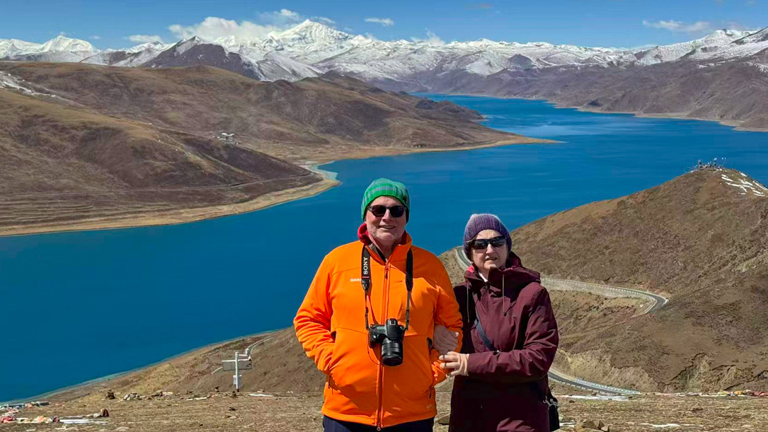 take in stunning views of holy yamdrok lake