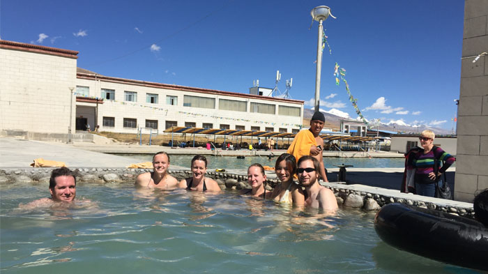 Enjoy hot springs at Yangpachen