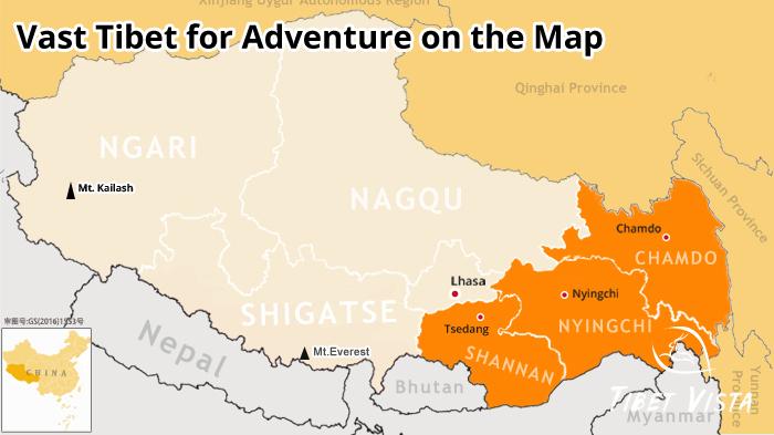 Tibet Tourist Attractions Map