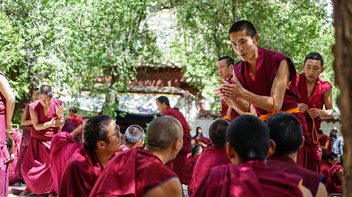 Heated debate on Buddhist doctrines