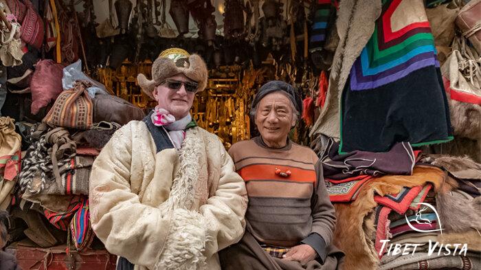 shopping in Barkhor Street in Lhasa