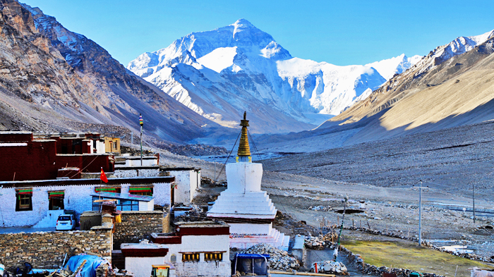 Rongbuk Monastery near Mount Everest