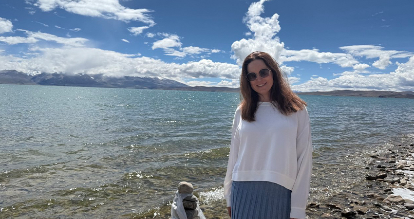 Celebrating my birthday by the Lake Mansarovar