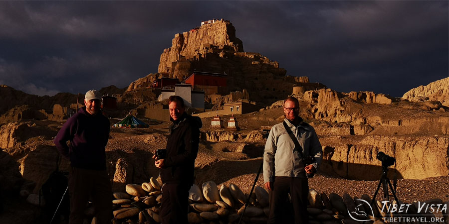 Ruined kingdom in the dusk at sunset