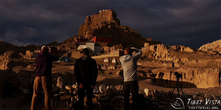 Ruined kingdom in the dusk at sunset