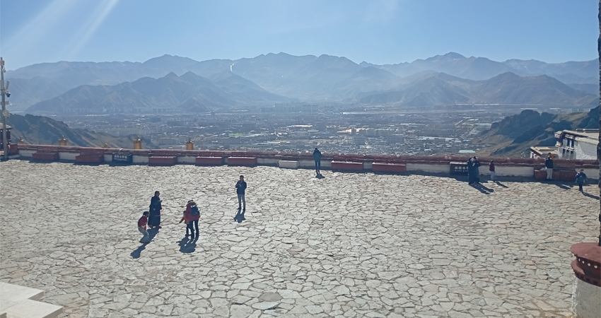 Drepung Monastery courtyard Lhasa Tibet
