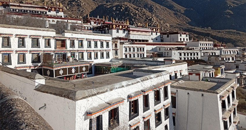 Drepung Monastery buildings Lhasa Tibet