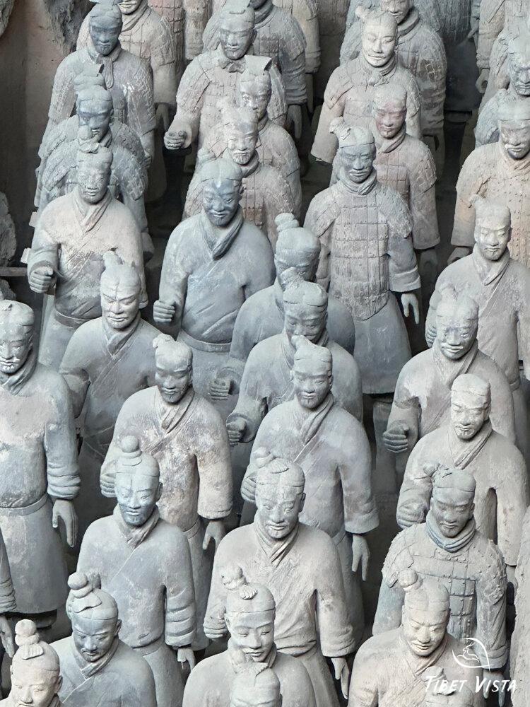 The Terracotta Army, a collection of life-sized clay soldiers