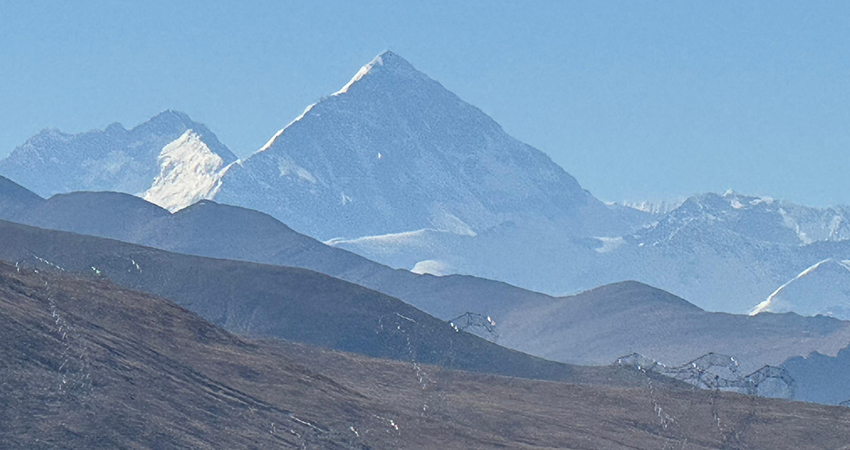 Seeing Mount Everest on the way