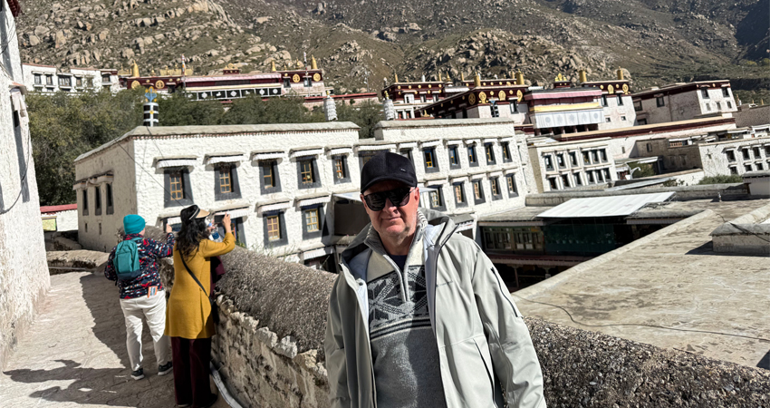 man at Drepung Monastery Lhasa