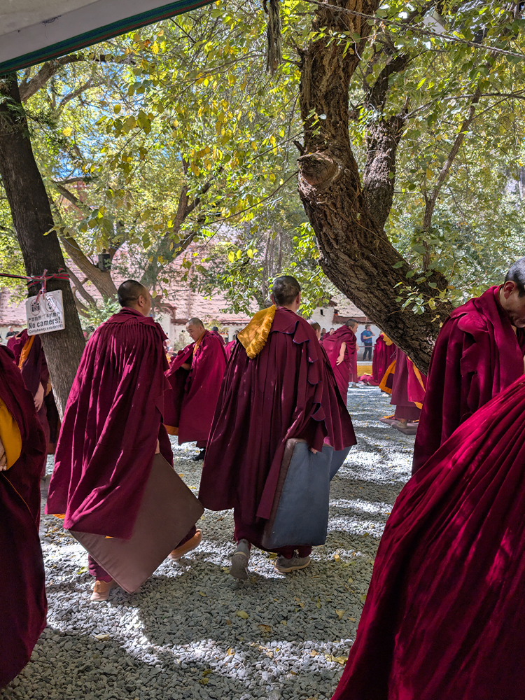 Monks debating at Sera Monastery in Lhasa Tibet