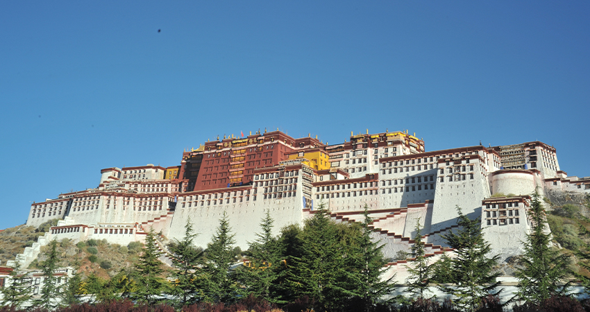 Potala Palace fortress landmark in Lhasa Tibet