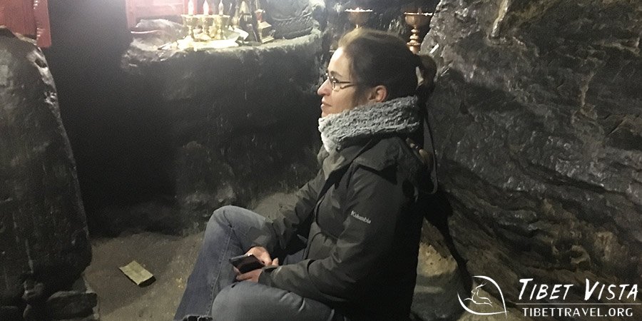 Meditating in Rongbuk Monastery