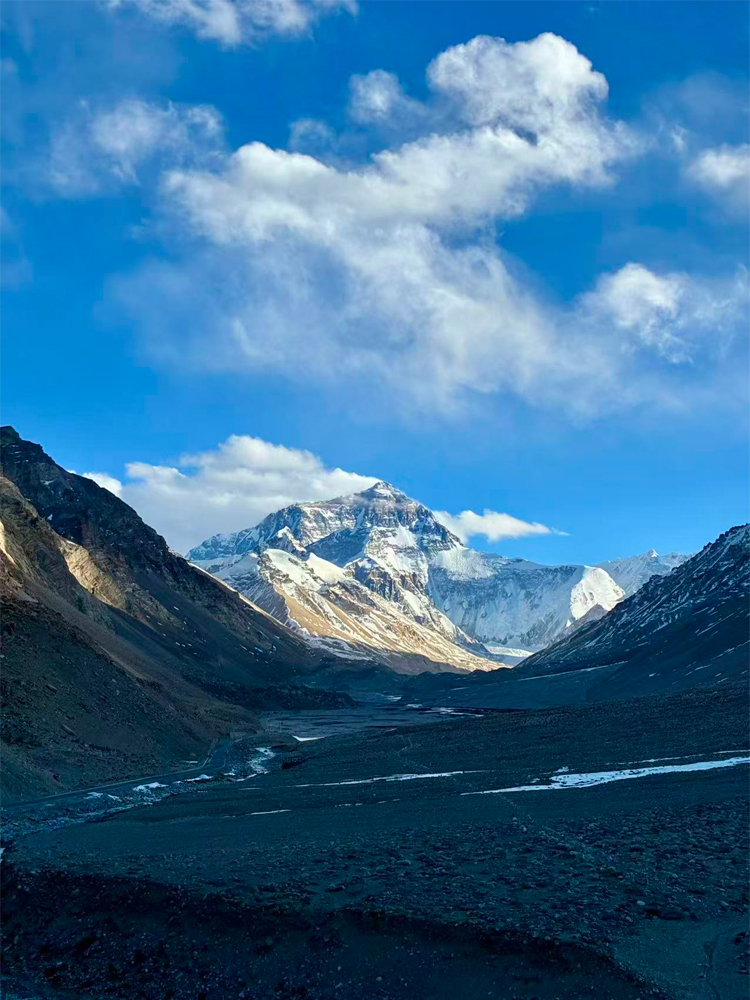 Mount Everest north face Tibet view