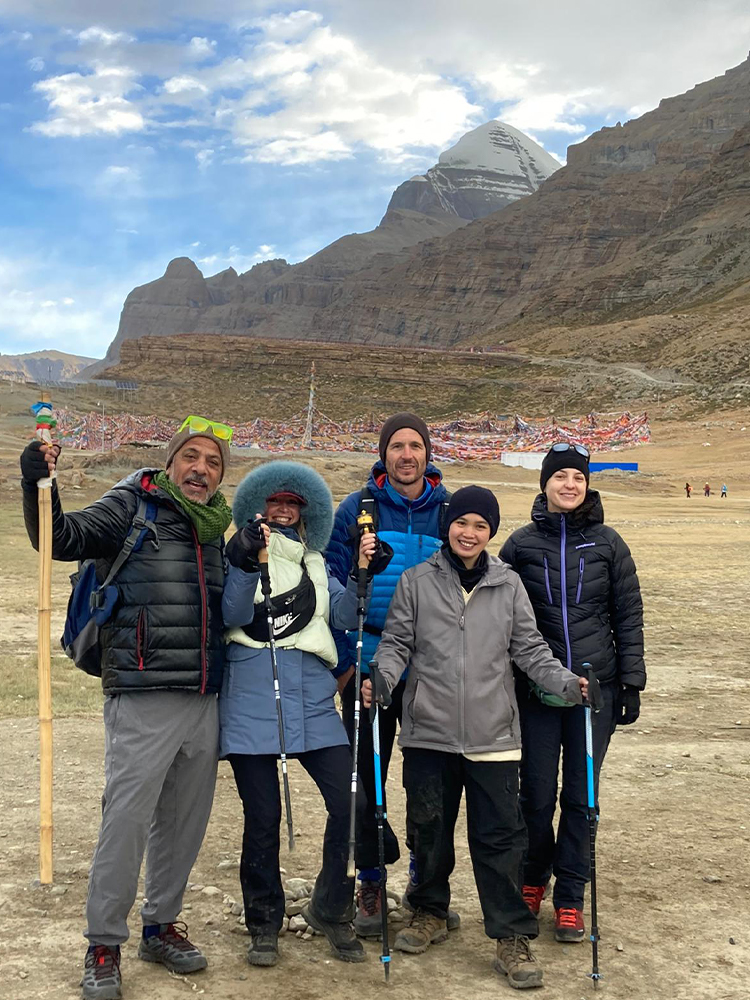 Preparing to embark on a pilgrimage to Mount Kailash with my travel companions