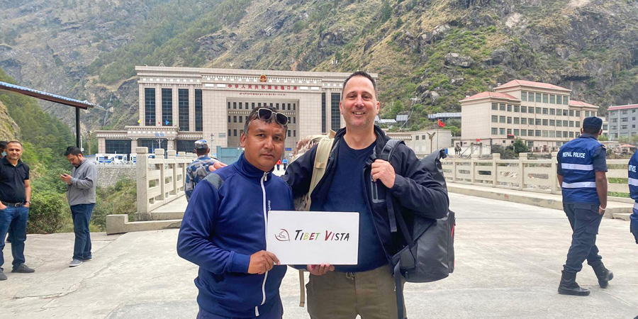 Our Nepali staff warmly greeted our guests in Gyirong port