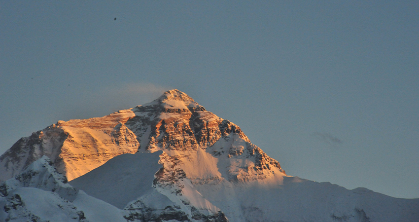 North face of Mount Everest view at Tibet EBC