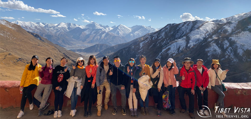 Enjoying the sun at Yerpa Monastery