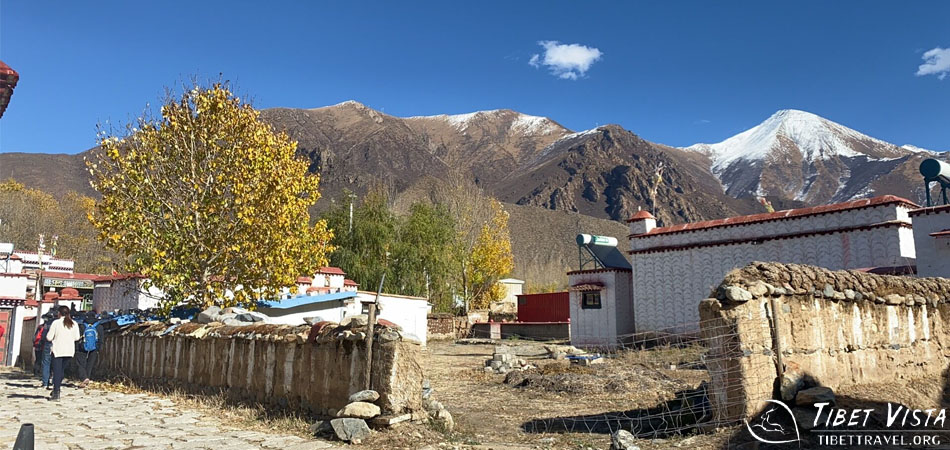 Peaceful Dadong Village in the shadows of the looming peaks