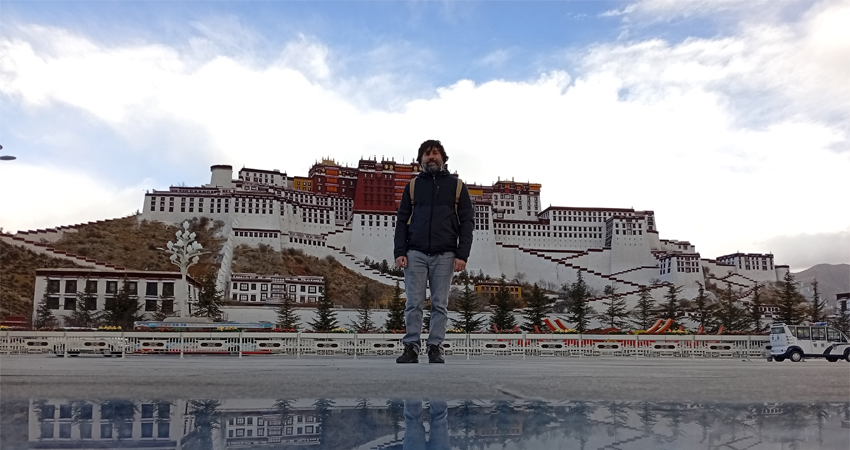 Potala Palace reflection Lhasa square