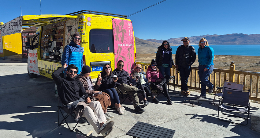 Rest time during our Tibet journey